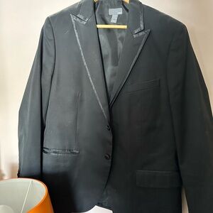 H&M Men's Black Blazer with Satin Trim